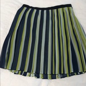 Miss Wu striped pleated chiffon skirt